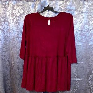 Zenana ruffle hem top